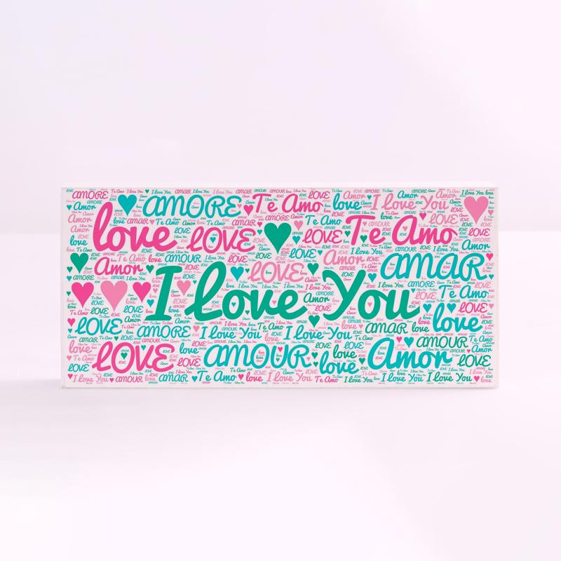 FOREX RECTANGULAR amor i love you verde azulado