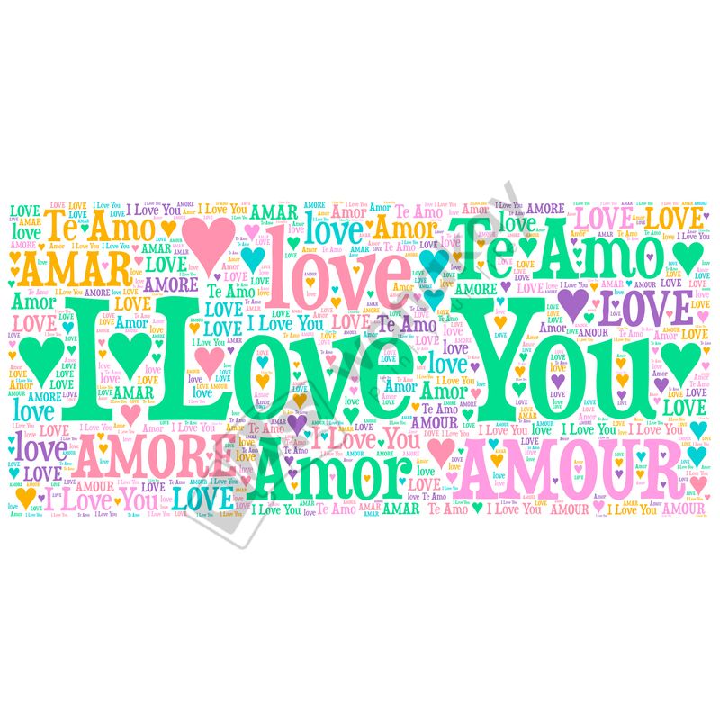 FOREX RECTANGULAR amor i love you verde marca de agua