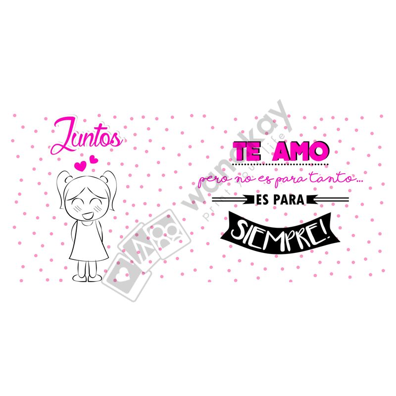 FOREX RECTANGULAR amor juntos chica marca de agua