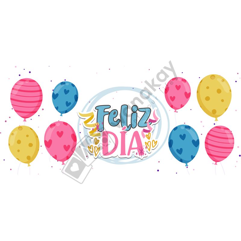 FOREX RECTANGULAR feliz dia azul y rosa marca de agua
