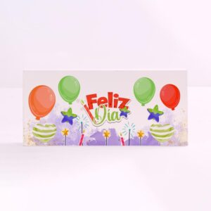 Forex Rectangular Felíz Día Naranja y Verde