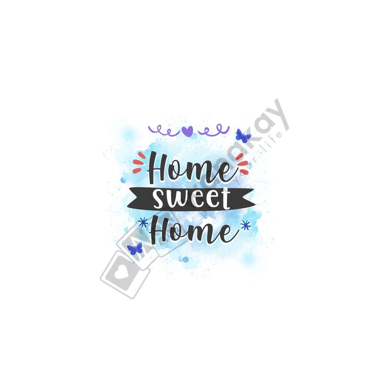 FOREX RECTANGULAR frase home sweet home marca de agua
