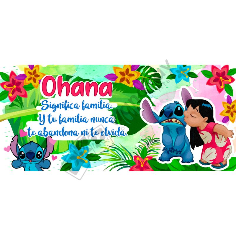 FOREX RECTANGULAR frase ohana lilo y stitch marca de agua