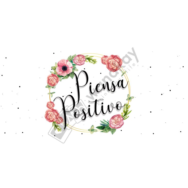 FOREX RECTANGULAR frase piensa positivo marca de agua