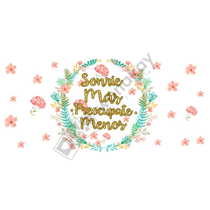 FOREX RECTANGULAR frase sonrie mas preocupate menos marca de agua