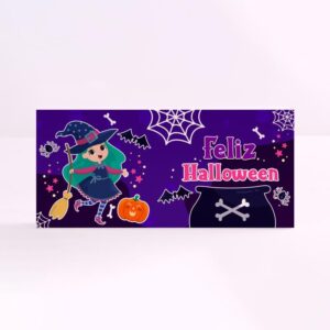 Forex Rectangular Halloween Bruja Lila