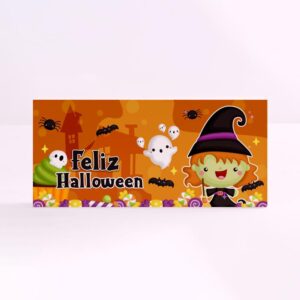 Forex Rectangular Halloween Bruja Naranja
