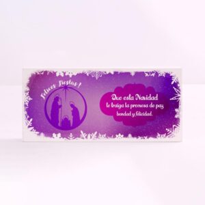Forex Rectangular Navidad Belen Lila