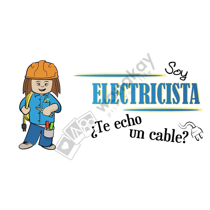 FOREX RECTANGULAR profesion electricista chica marca de agua