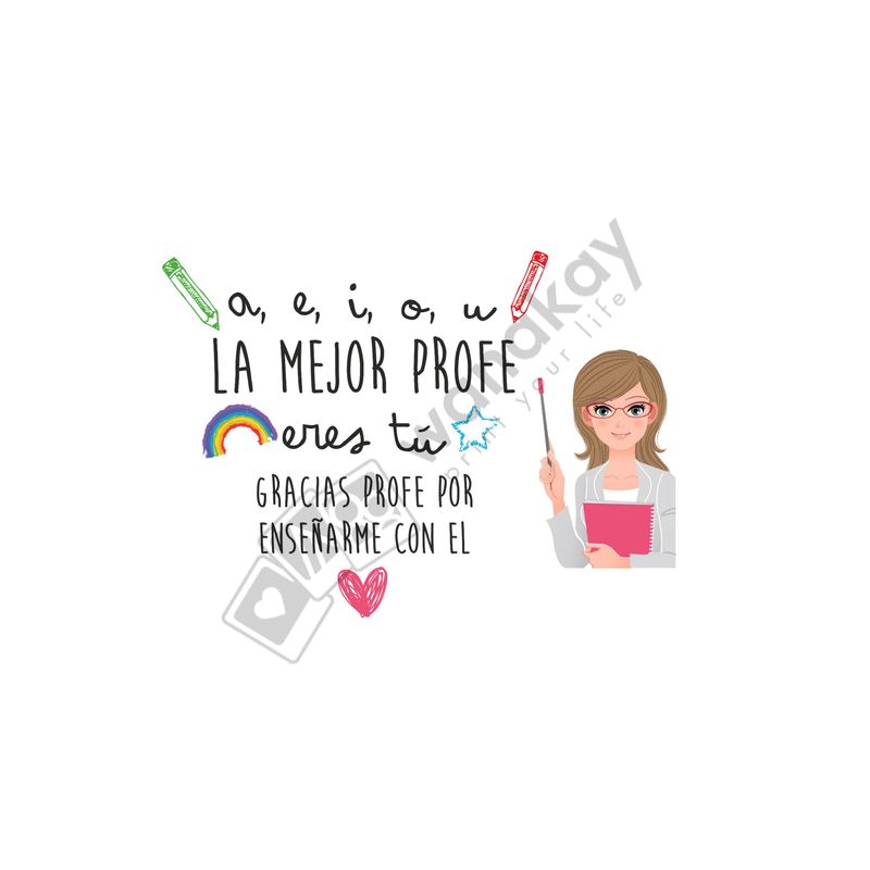 FOREX RECTANGULAR profesion profesora marca de agua