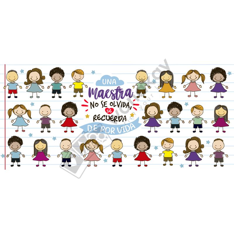 FOREX RECTANGULAR profesion profesora una maestra no se olvida, se recuerda de por vida marca de agua