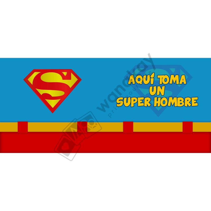 FOREX RECTANGULAR superheroes super hombre marca de agua
