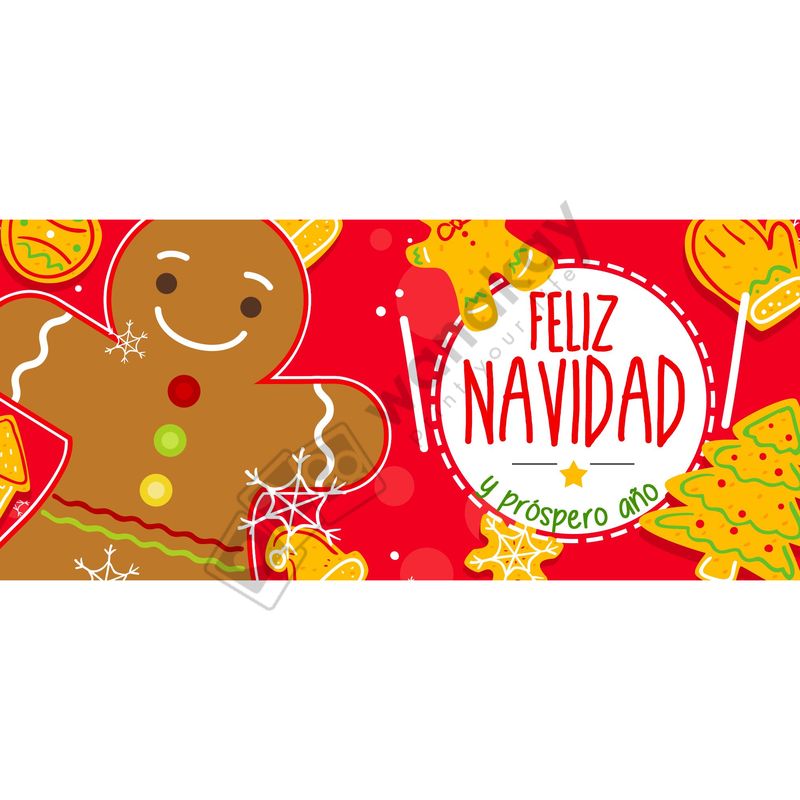 FOAM RECTANGULAR navidad galleta Marca de agua