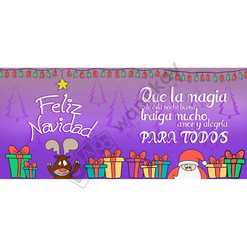 FOAM RECTANGULAR navidad magia Marca de agua