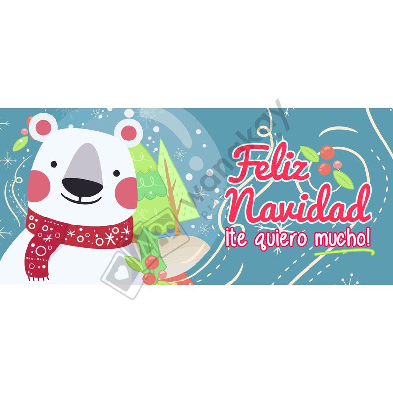FOAM RECTANGULAR navidad oso Marca de agua