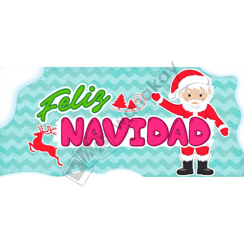 FOAM RECTANGULAR navidad papa noel Marca de agua