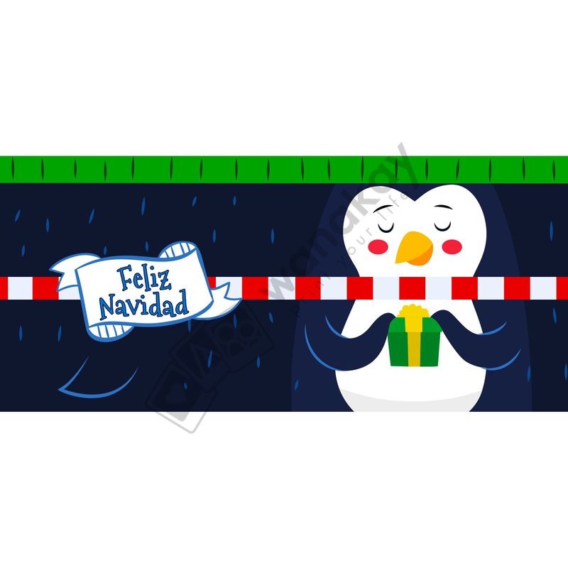 FOAM RECTANGULAR navidad pinguino Marca de agua