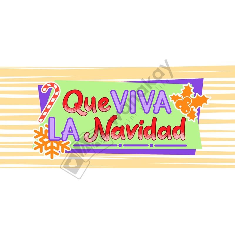 FOAM RECTANGULAR navidad que viva Marca de agua