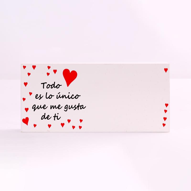FOREX RECTANGULAR amor me gusta todo de ti 10x25Blanco