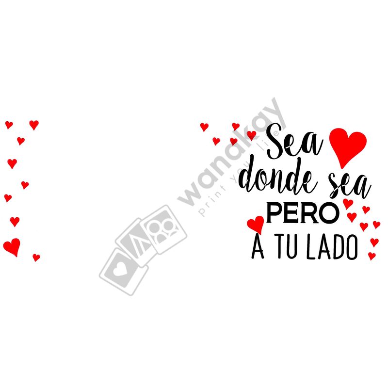 FOREX RECTANGULAR amor sea donde sea pero a tu lado 10x25 marca de agua