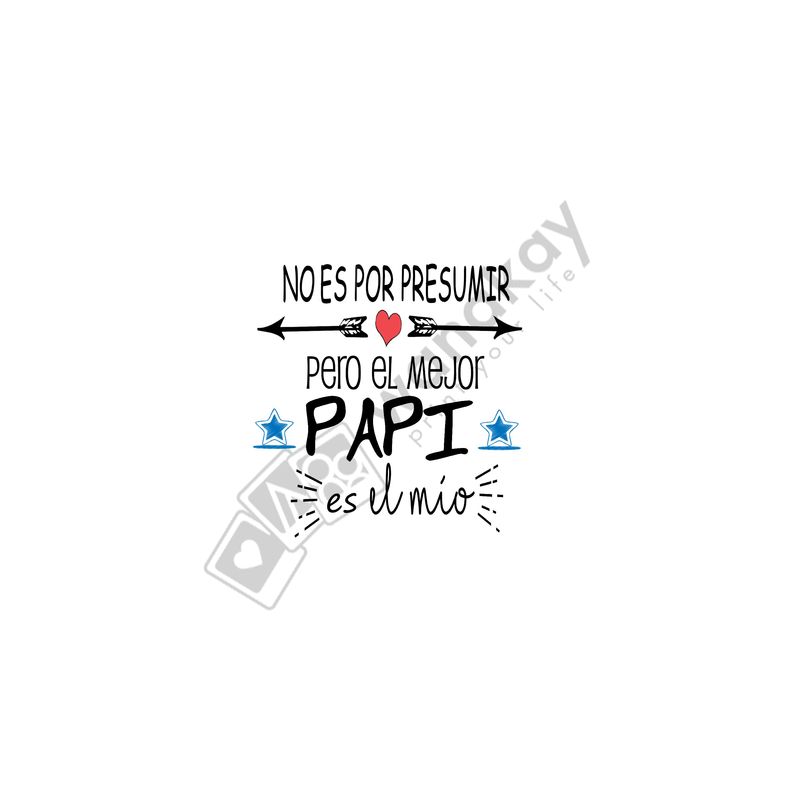 FOREX RECTANGULAR papa el mejor papi es el mio 10x25 marca de agua