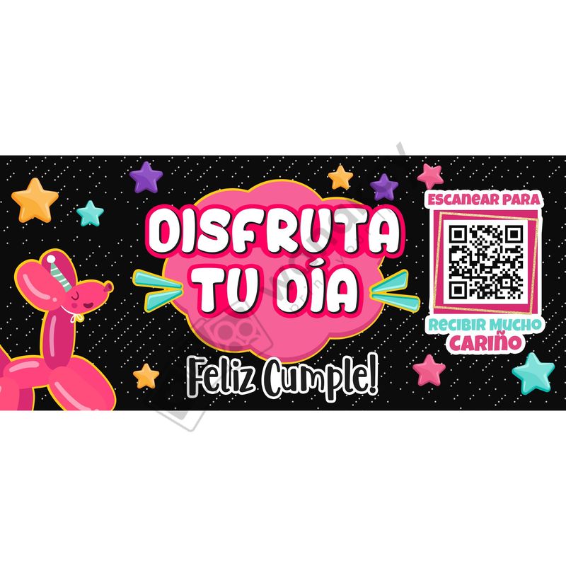FOAM RECTANGULAR cumple disfruta tu dia Marca de agua