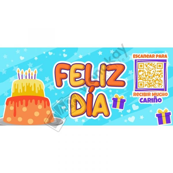 Foam Rectangular Cumple Feliz Dia - Wanakay