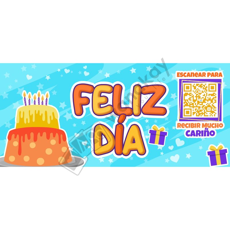 FOAM RECTANGULAR cumple feliz dia Marca de agua