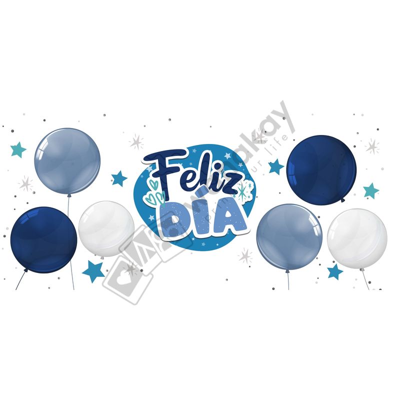 FOAM RECTANGULAR feliz dia azul Marca de agua