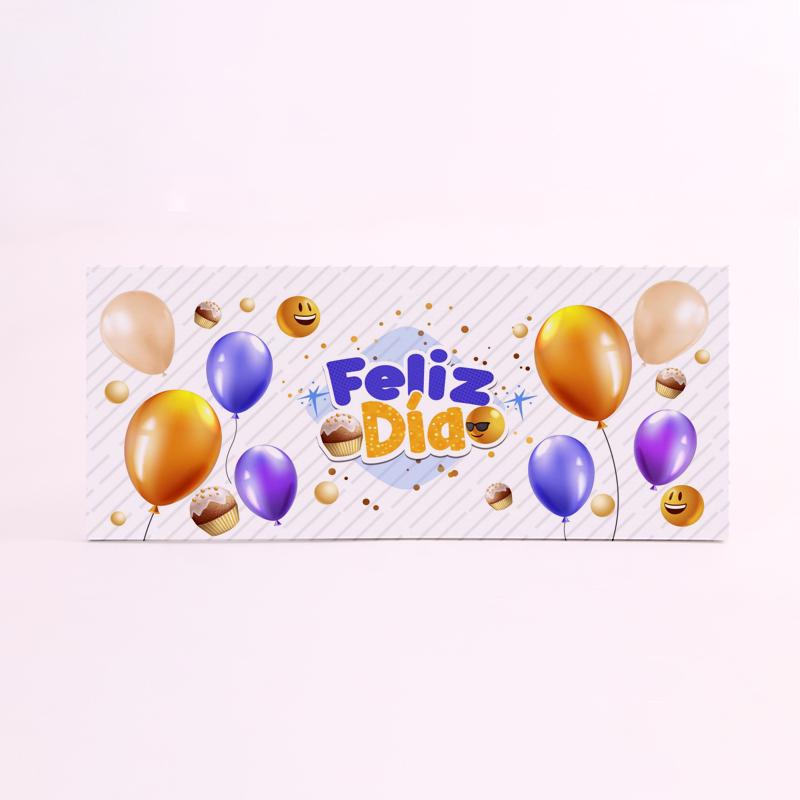 FOAM RECTANGULAR feliz dia azul y amarillo
