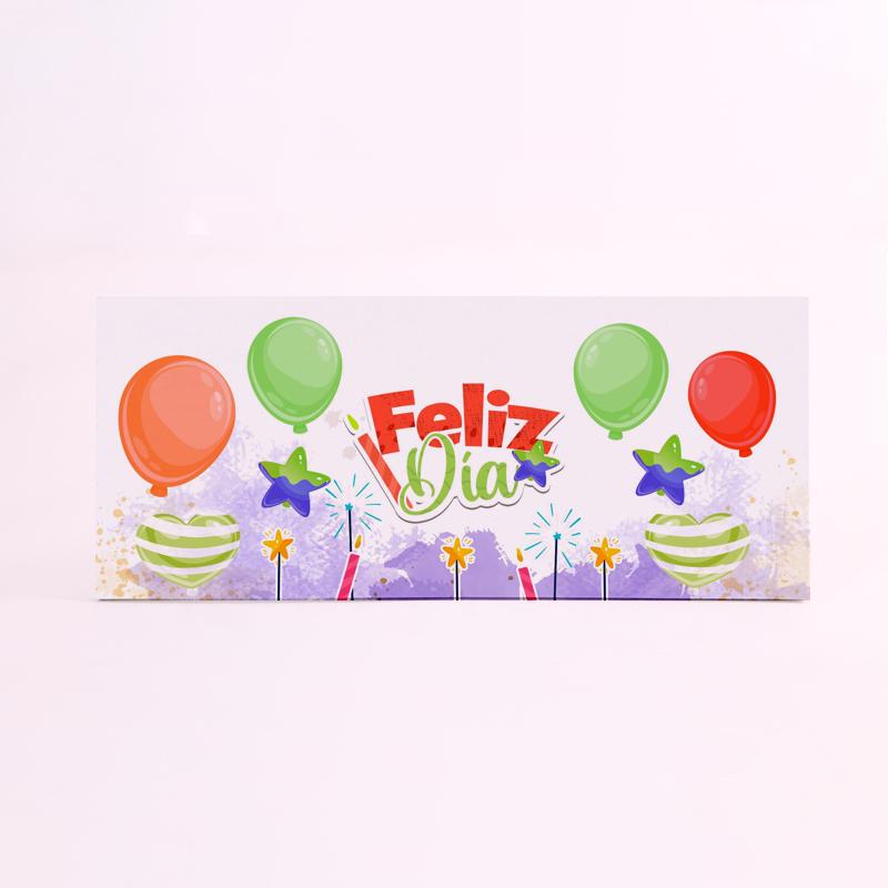 FOAM RECTANGULAR feliz dia naranja y verde