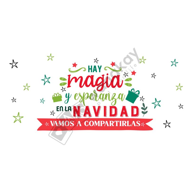 FOAM RECTANGULAR navidad magia y esperanza Marca de agua