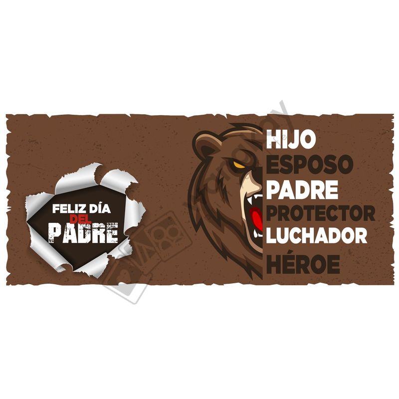 FOAM RECTANGULAR papa animales (10) Marca de agua