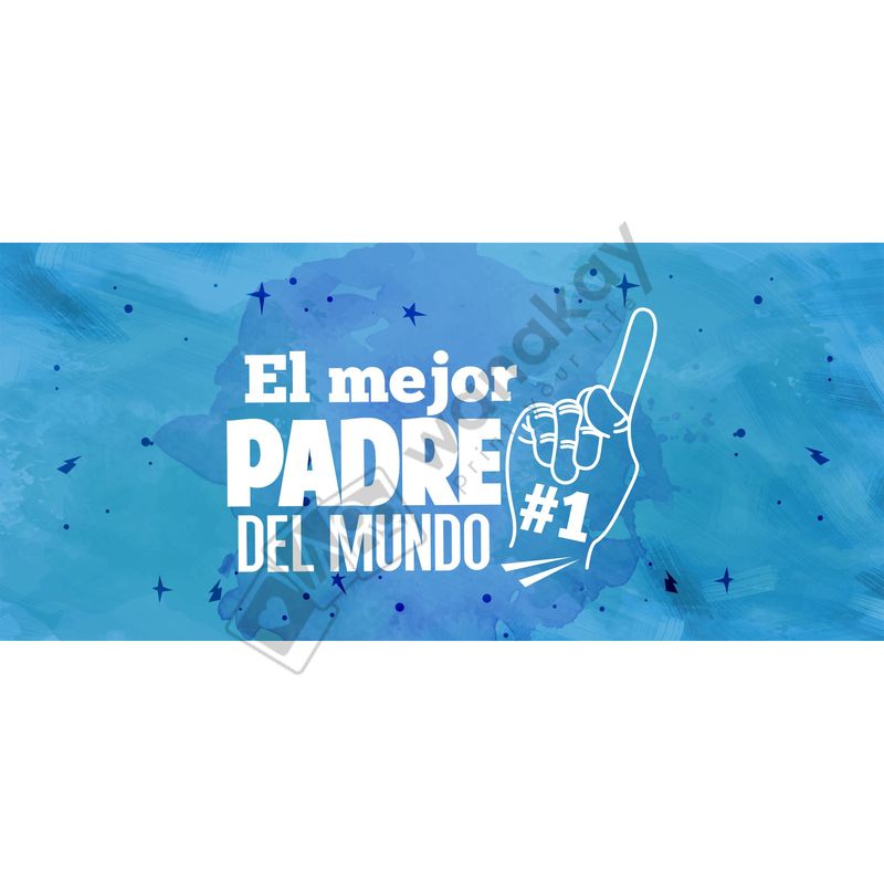 FOAM RECTANGULAR papa el mejor padre del mundo Marca de agua