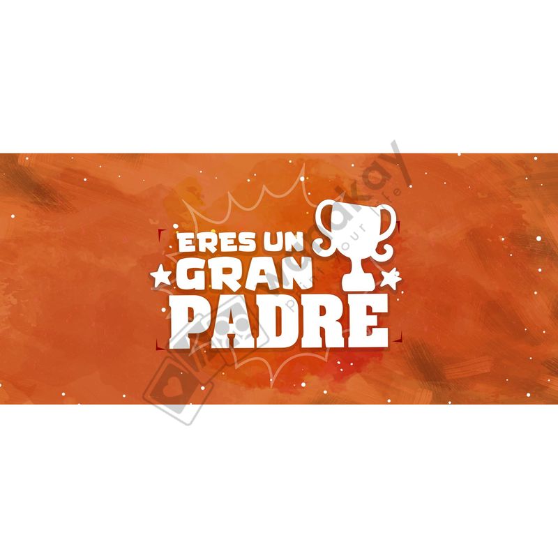 FOAM RECTANGULAR papa eres un gran padre Marca de agua