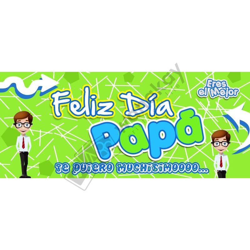 FOAM RECTANGULAR papá feliz dia papá Marca de agua