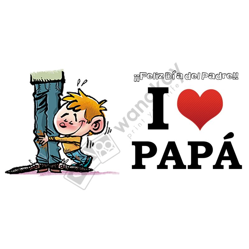 FOAM RECTANGULAR papa i love papa Marca de agua