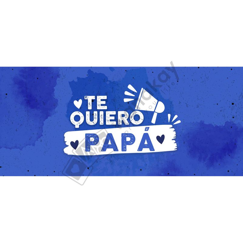 FOAM RECTANGULAR papa te quiero papa Marca de agua