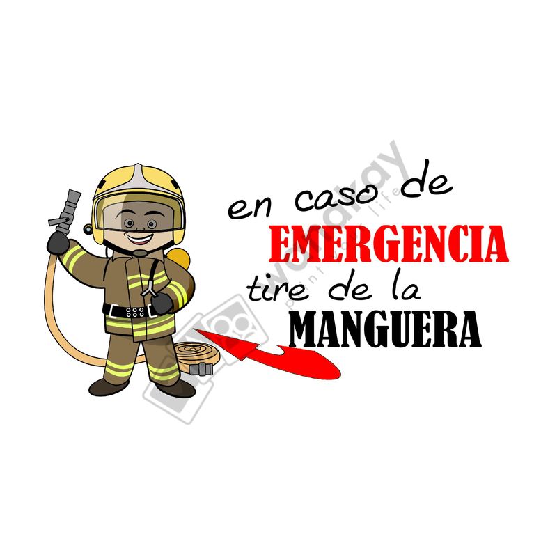 FOAM RECTANGULAR profesion bombero Marca de agua