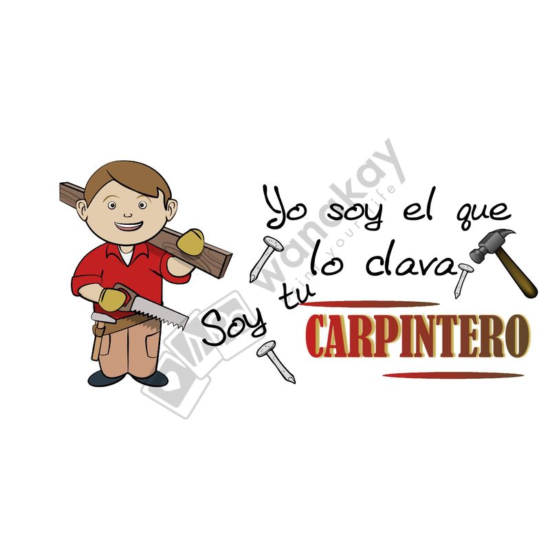 FOAM RECTANGULAR profesion carpintero Marca de agua