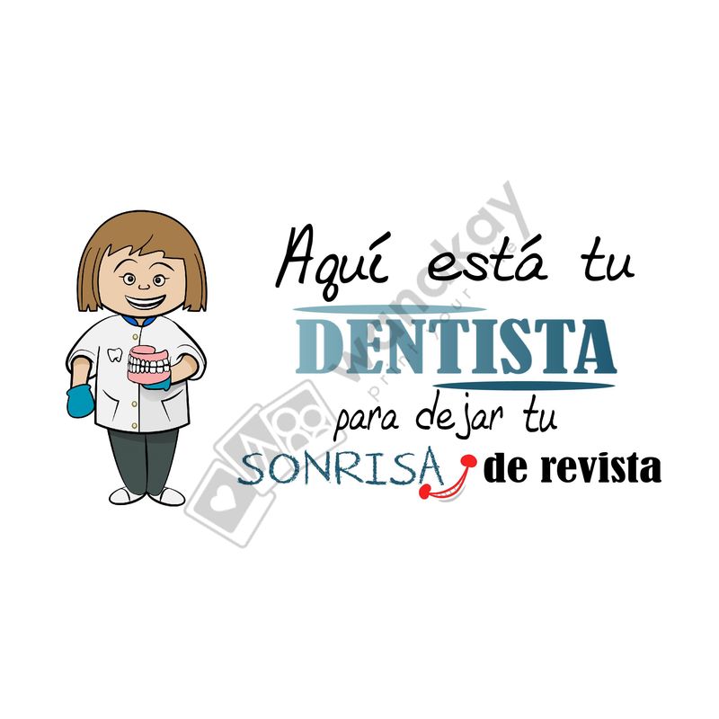FOAM RECTANGULAR profesion dentista mujer Marca de agua