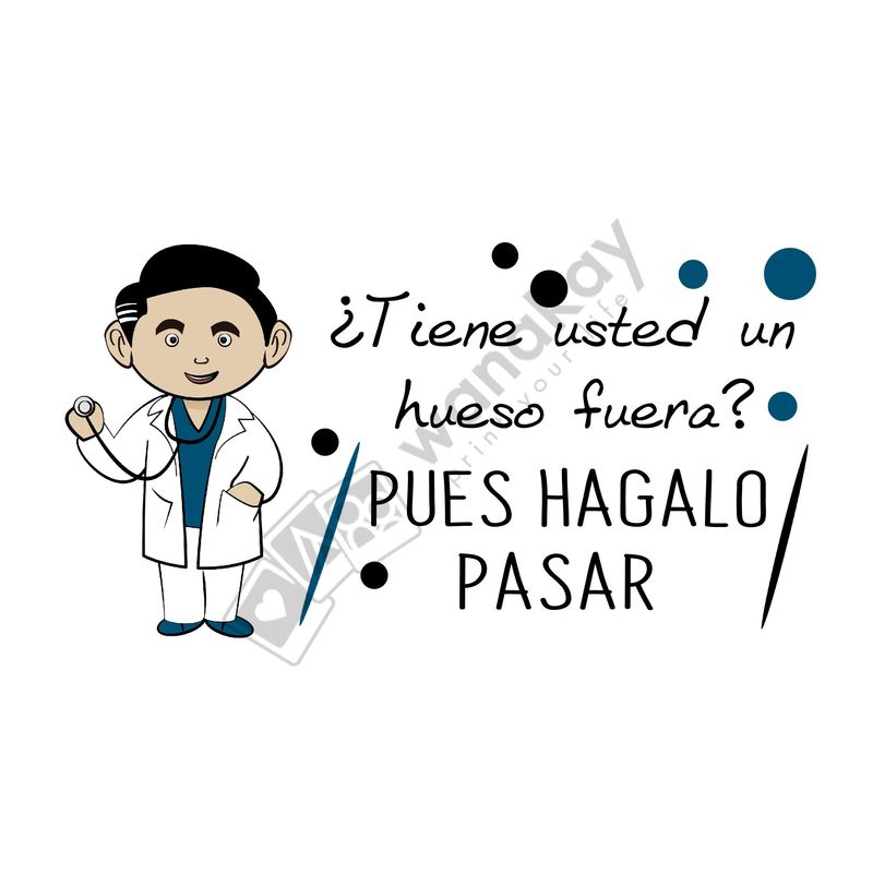 FOAM RECTANGULAR profesion doctor Marca de agua