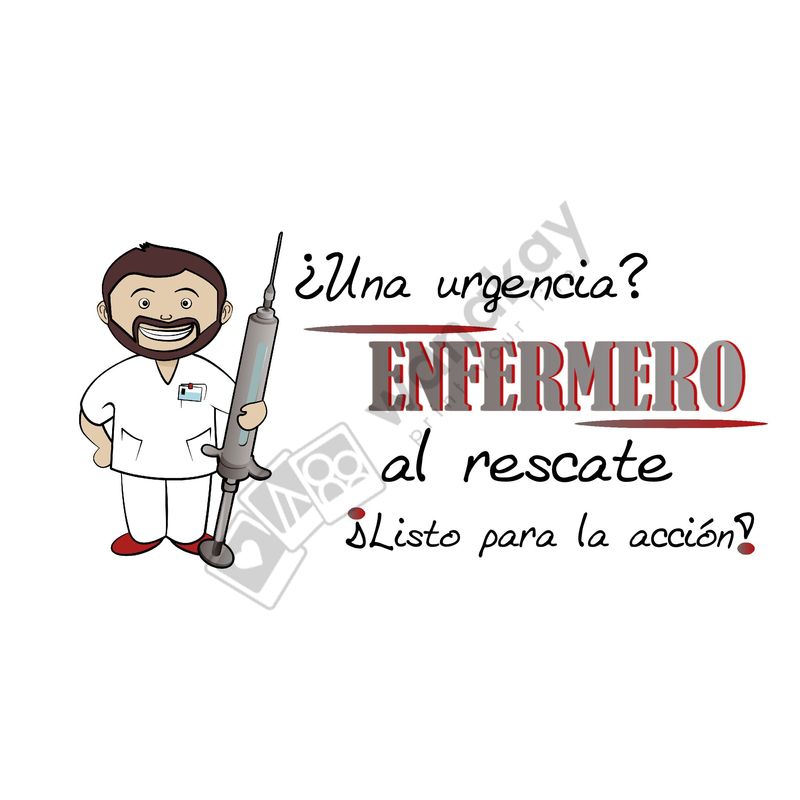 FOAM RECTANGULAR profesion enfermero Marca de agua