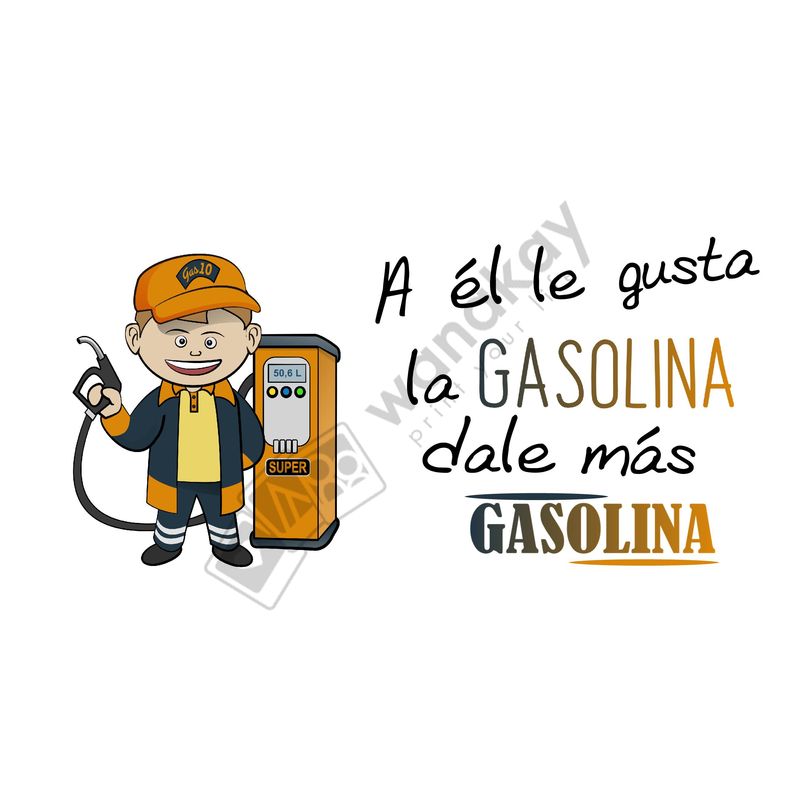 FOAM RECTANGULAR profesion gasolinero Marca de agua