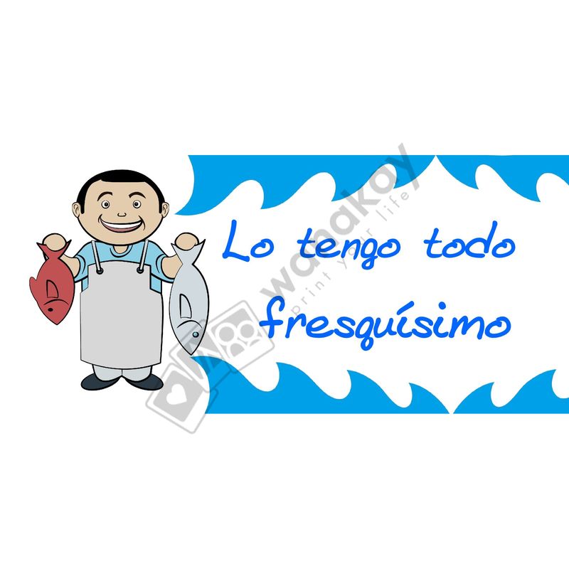 FOAM RECTANGULAR profesion pescadero Marca de agua