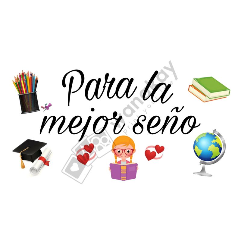 FOAM RECTANGULAR profesion profesora la mejor seño Marca de agua