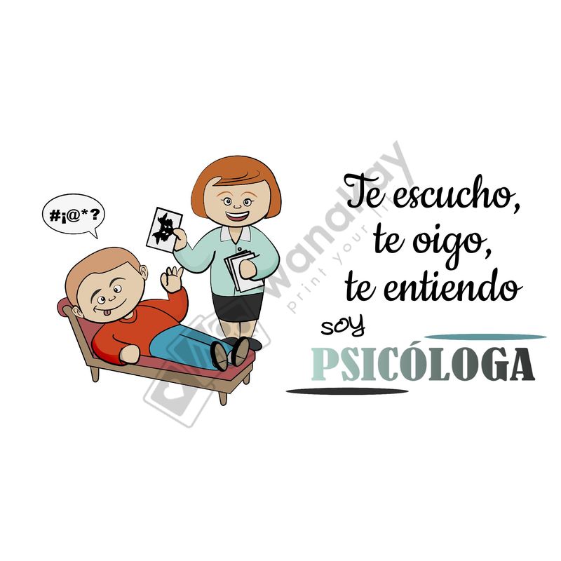 FOAM RECTANGULAR profesion psicologa Marca de agua