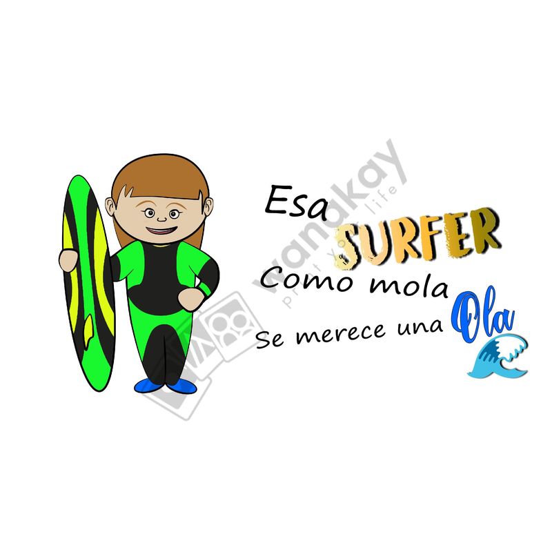 FOAM RECTANGULAR profesion surfera Marca de agua