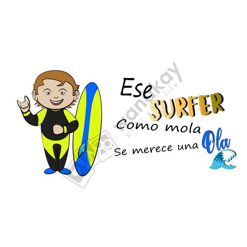 FOAM RECTANGULAR profesion surfero Marca de agua