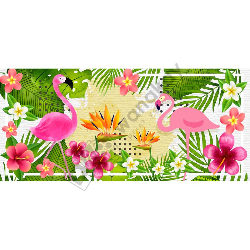FOAM RECTANGULAR verano flamencos flores Marca de agua
